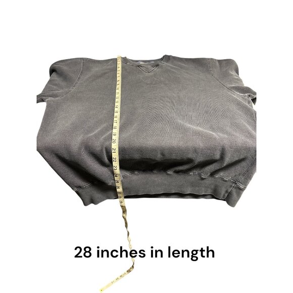 Revtown Mens Washed Black Crewneck Sweatshirt Large Cotton Blend Made In Canada - Picture 7 of 7